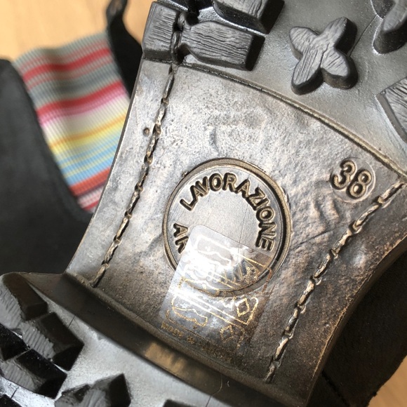 Bueno Women's Florida Boots, Black Leather with fun Multi-Colour Elasti, Size 38 - Picture 12 of 13